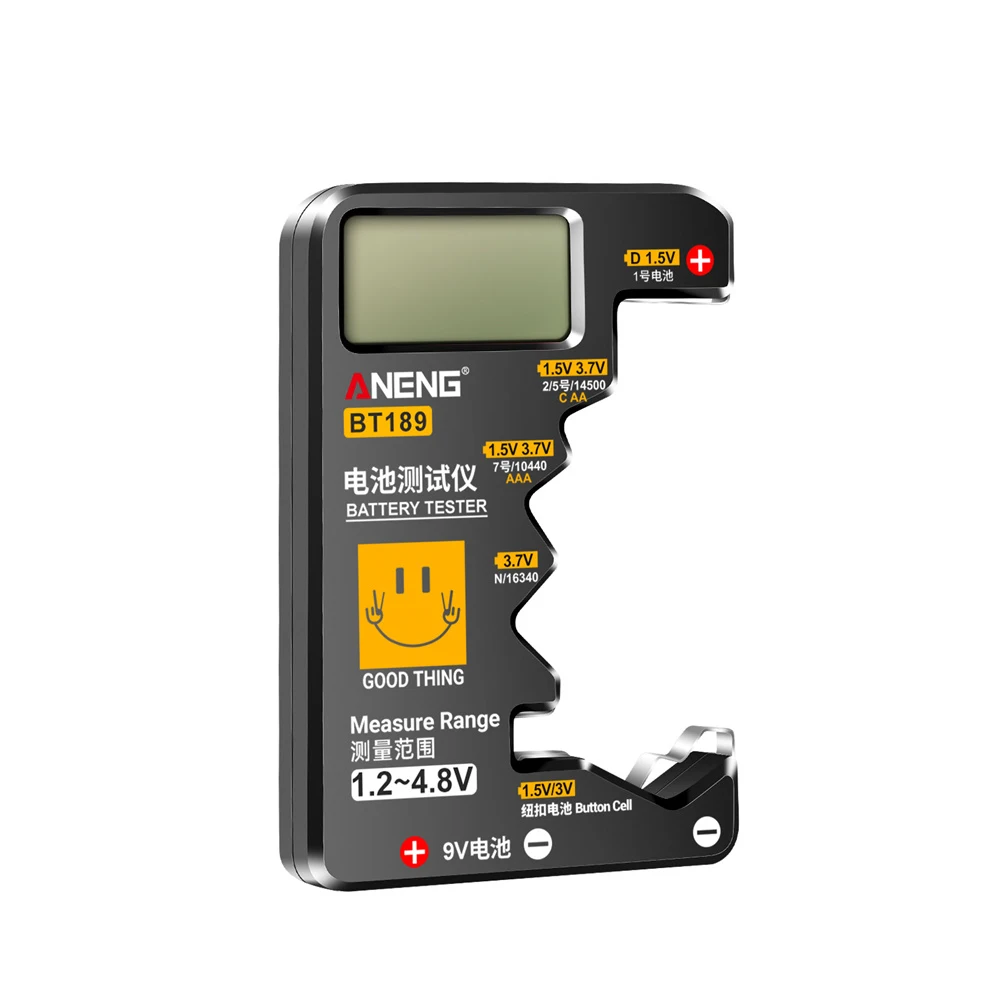 BT189 komórka przycisku Tester baterii 9V N D C AA AAA uniwersalny wyświetlacz LCD Tester baterii detektor banku mocy dla narzędzie elektryka