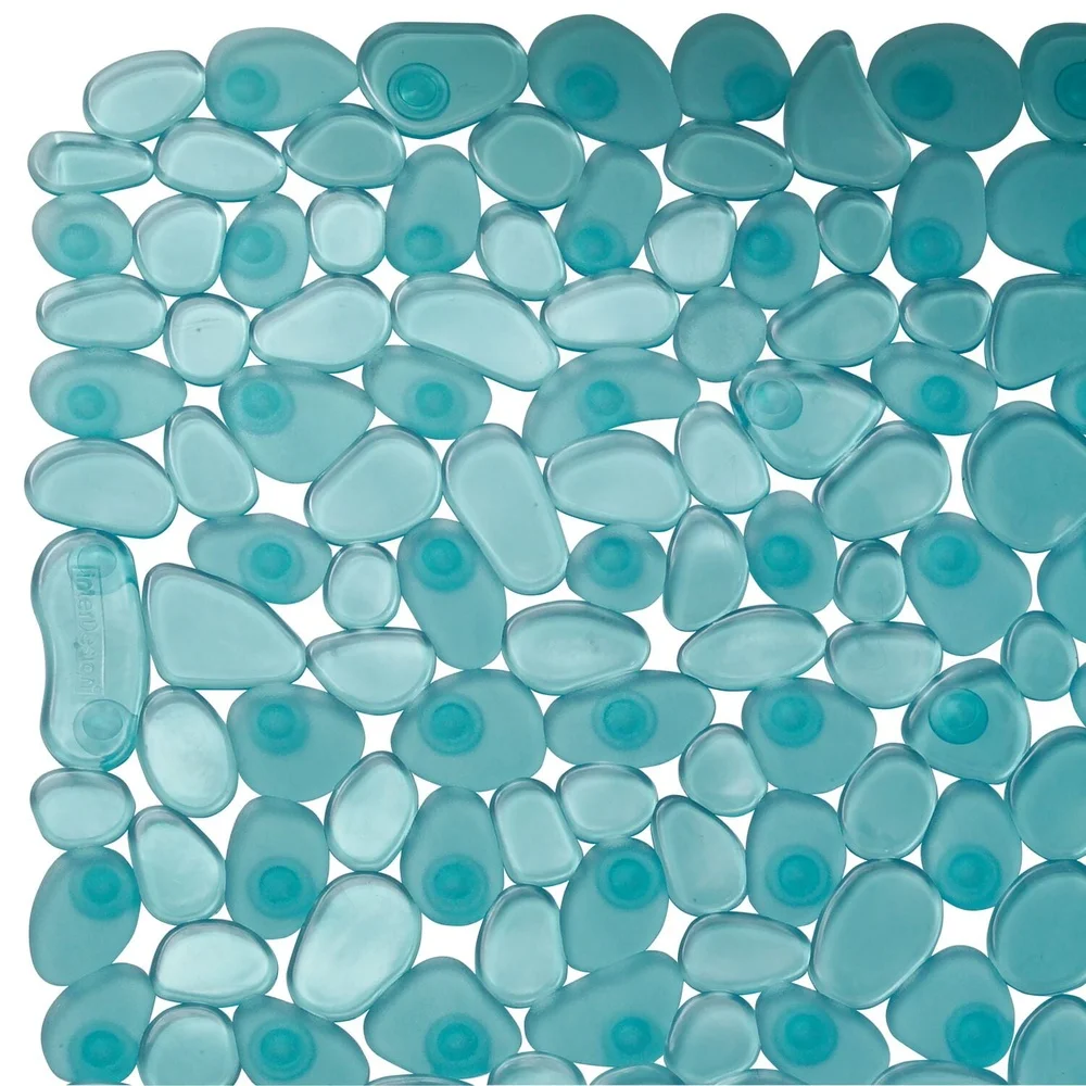 عدم الانزلاق Pebblz حمام حصيرة مرنة دش حصيرة شفط الكؤوس محكم PVC تصميم الصرف سهلة نظيفة حمام ديكور الحمام المثالي #5