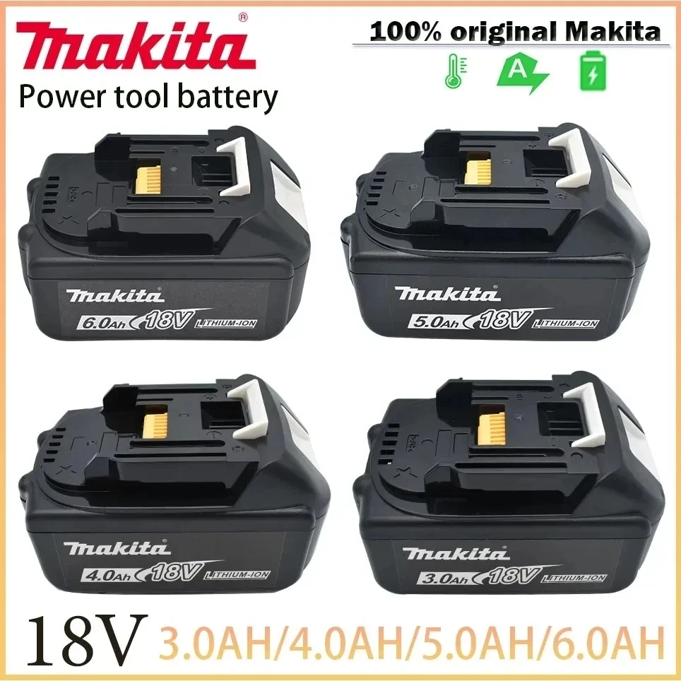 

18V Makita 3.0AH/4.0AH/5.0AH/6.0Ah Rechargeable Power Tool Battery With LED Lithium-ion Battery BL1860B BL1830 BL1850