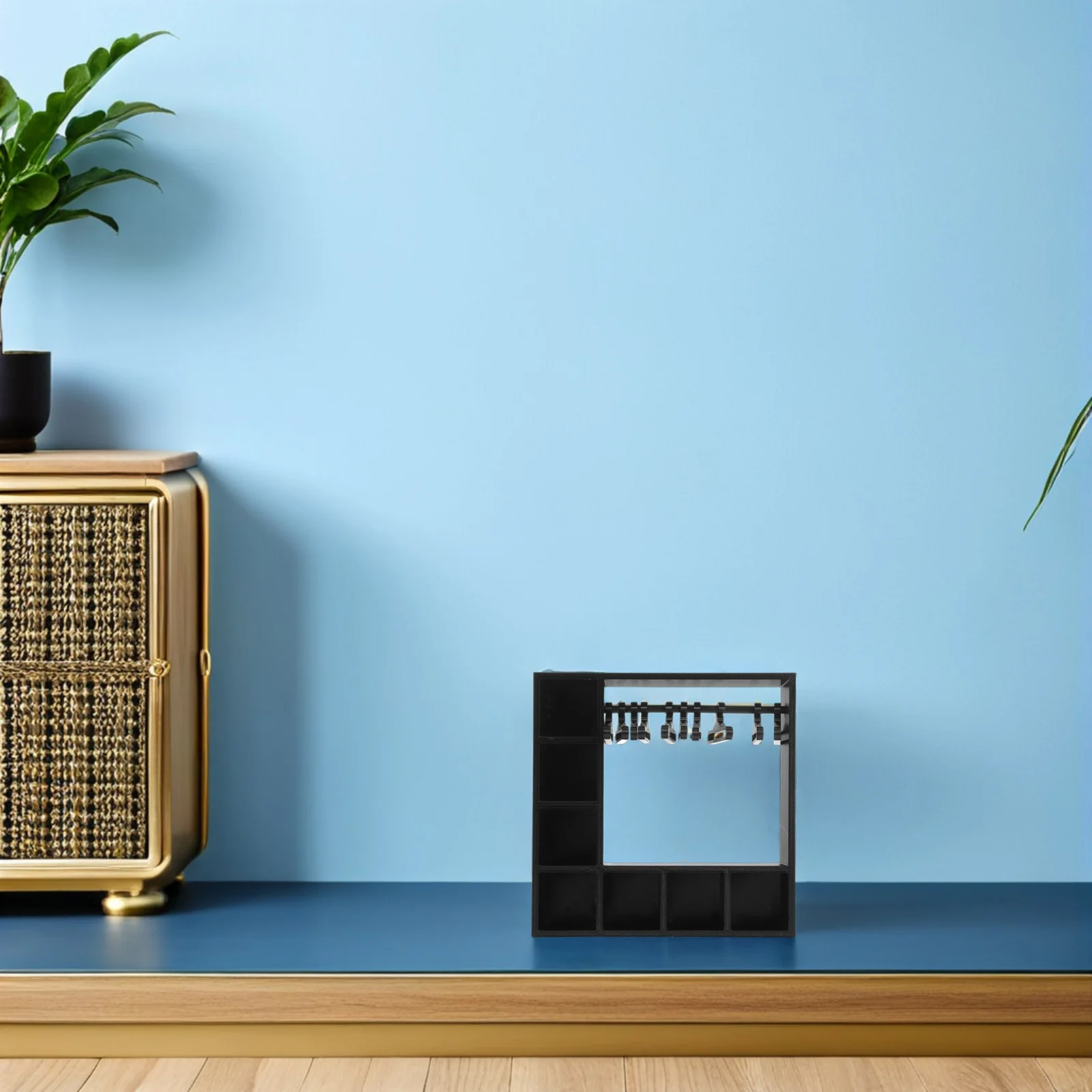 

1Set Compact Wardrobe Closet for 17cm Girls Miniature Clothes Hangers Dollhouse Storage Rack Decorative Furniture