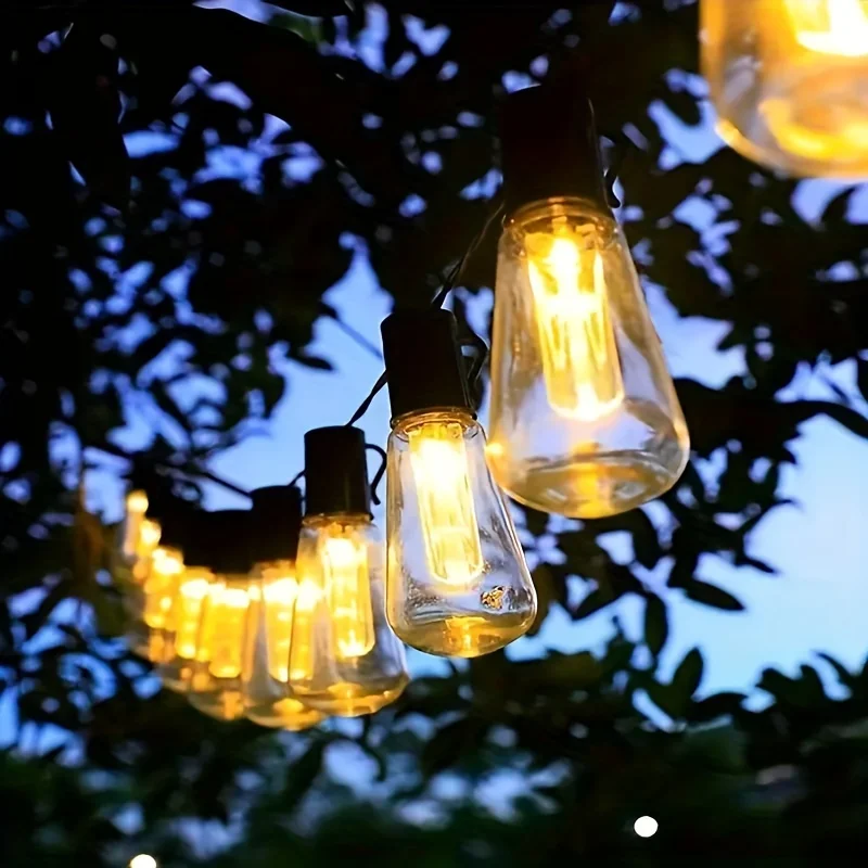 

Solar String Lights Outdoor Patio LED Bulbs Lights Waterproof Fairy Christmas Lights For Porch Garden Bistro Wedding Decoration