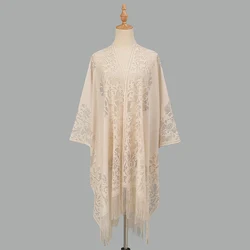 Solid Color Triangle Lace Scarf Elegant Women Evening Party Shawl Sheer Hollow Mesh Bridal Bridesmaid Stoles Wedding Shawls Wrap