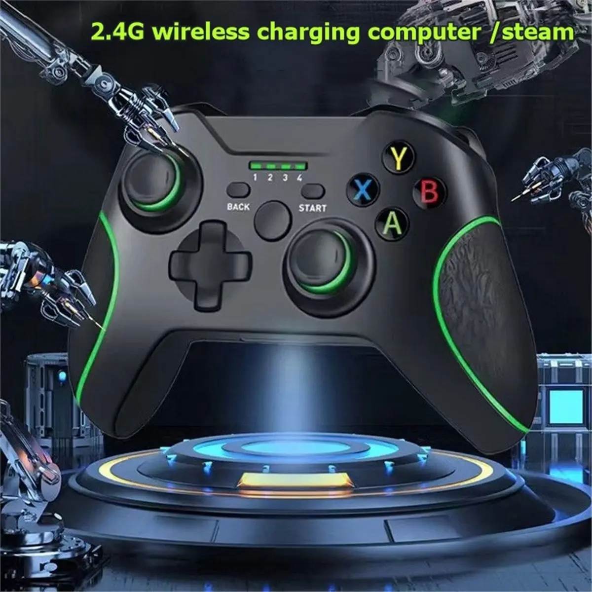 Wireless Gamepad for One 2.4G Game Controller for /PC/XSXc with Dual Vibration Ergonomi Game Controller