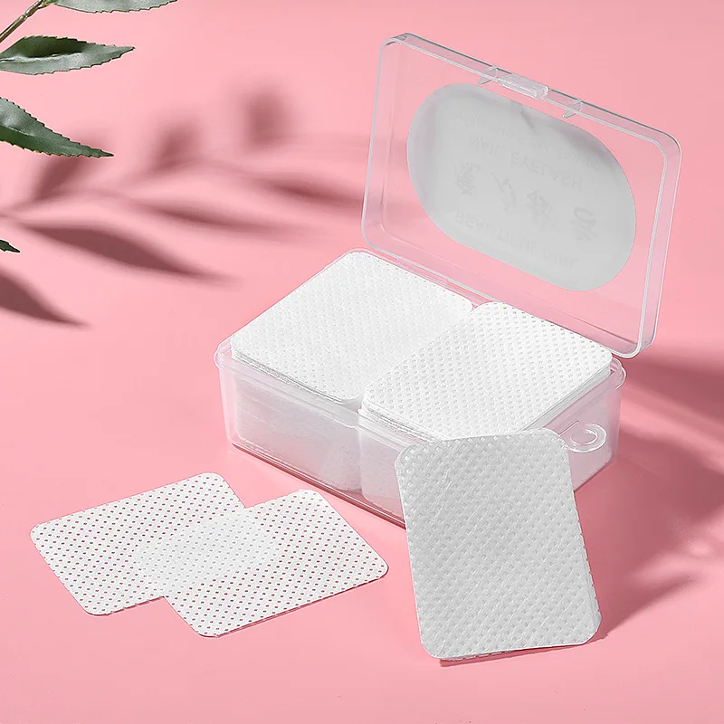 180pcs Nail Lint Paper Cotton Fiber Tissues White Cleaner Pads Polish Magic Powder Cotton Wrap Nails Sheet Wiper Tip