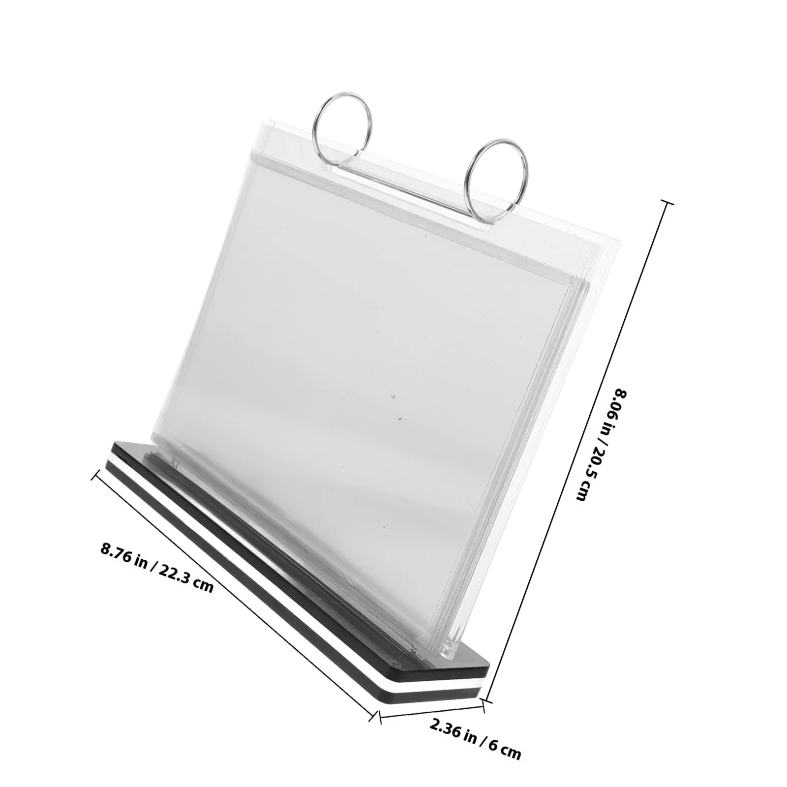 Transparent Menu Display Stand Flip Page PVC Tabletop Menu Card Holder Waterproof Sign Stand for Restaurant Bar Cafe