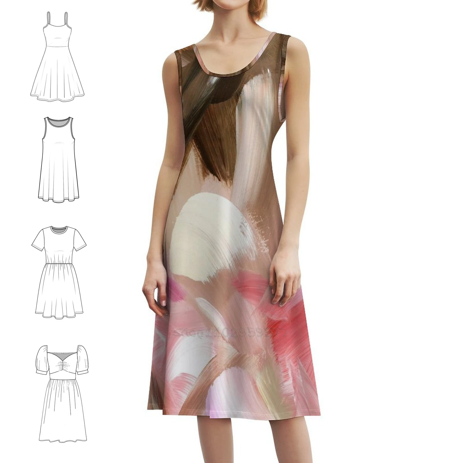 

Абстрактные румяна, бежевый 10,2, женская уличная одежда, праздничное платье, модная клубная одежда с принтом для женщин, бежевые лепестки, натуральные розовые румяна