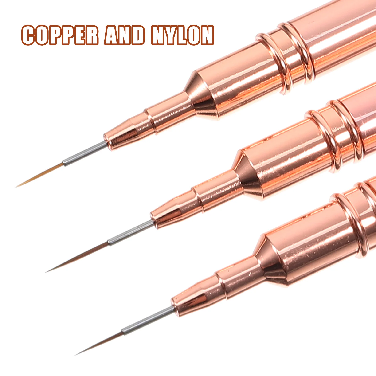 3 قطعة مجموعة أقلام تزيين الأظافر فرشاة مانيكير أدوات تصميم الأظافر لوازم صالونات التجميل المهنية فرشاة بطانة للأظافر #6