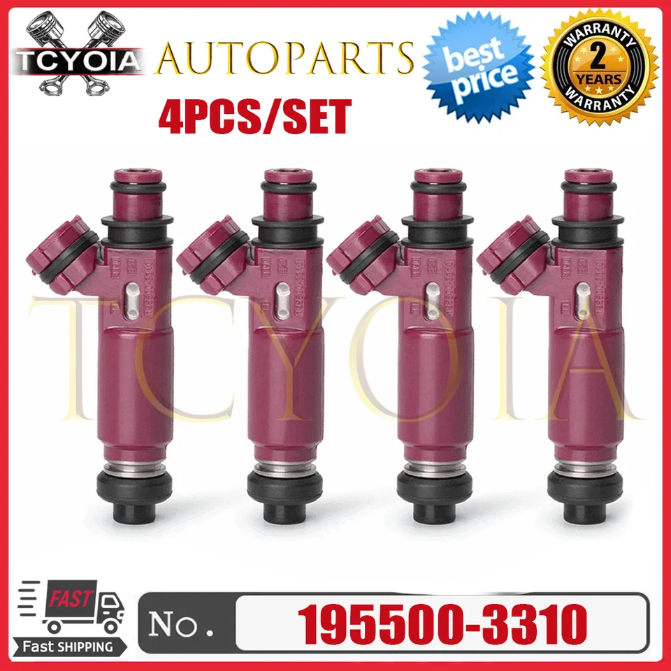 4pcs Fuel Injectors 195500-3310 For MAZDA 3 BK MX5 1.6L 1.8L L4