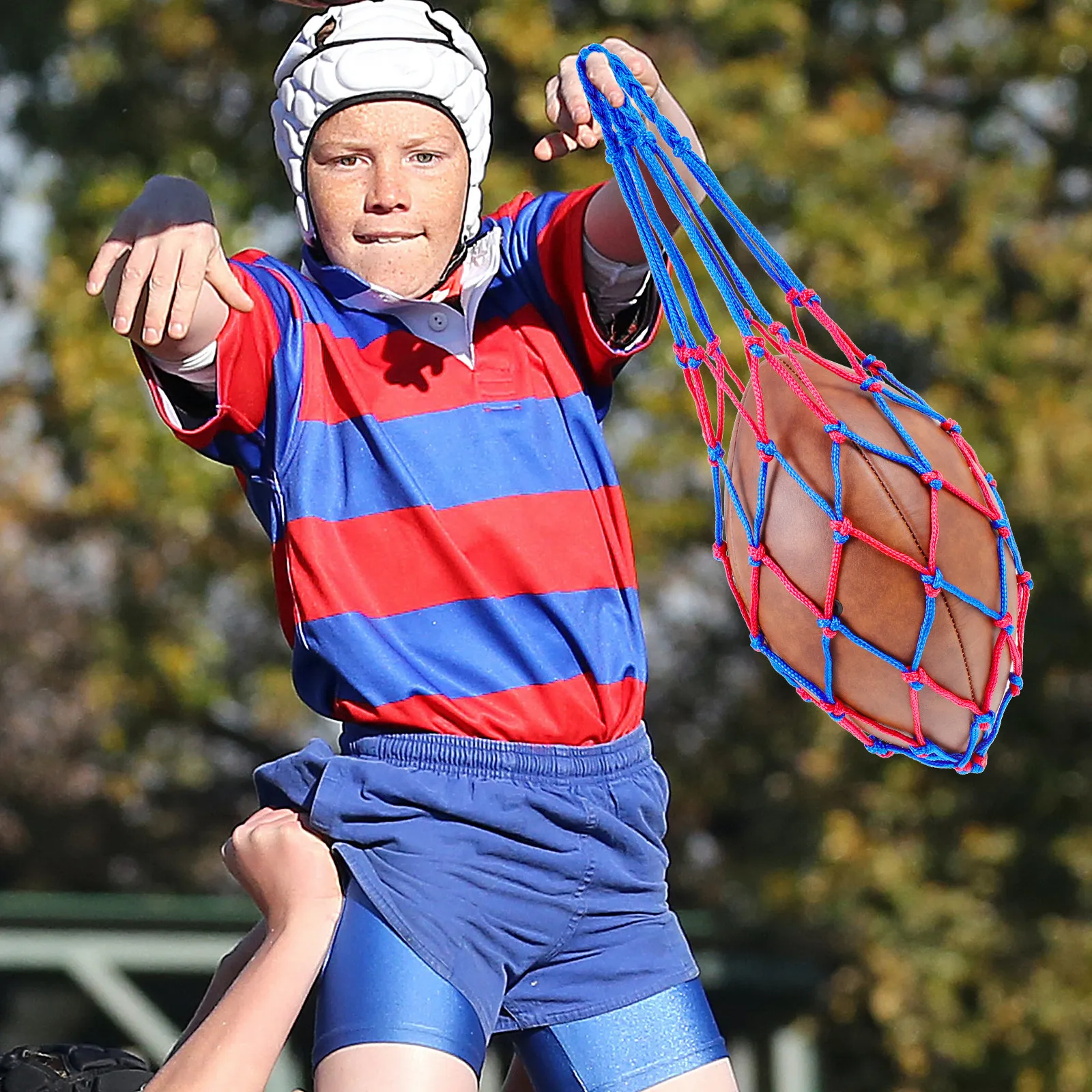 

2 шт. Премиальные сетчатые сумки для хранения мячей, сверхпрочные, для баскетбола, футбола, волейбола, для использования на улице и в помещении, спортивное оборудование