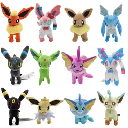 14 Style Standing Eevee Plush Toy Pokemon Shiny Umbreon Vaporeon Jolteon Flareon Espeon Leafeon Stuffed Doll Peluche Gift