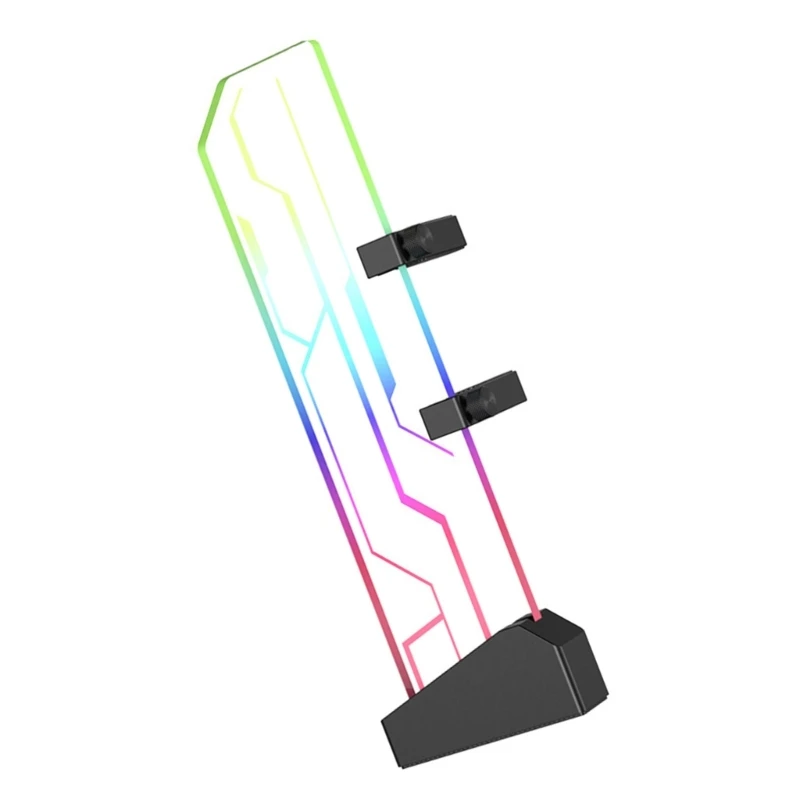 깔끔하고 정돈된 게임을 위한 강화 유리 수직 GPU 브래킷 5V3Pin ARGB