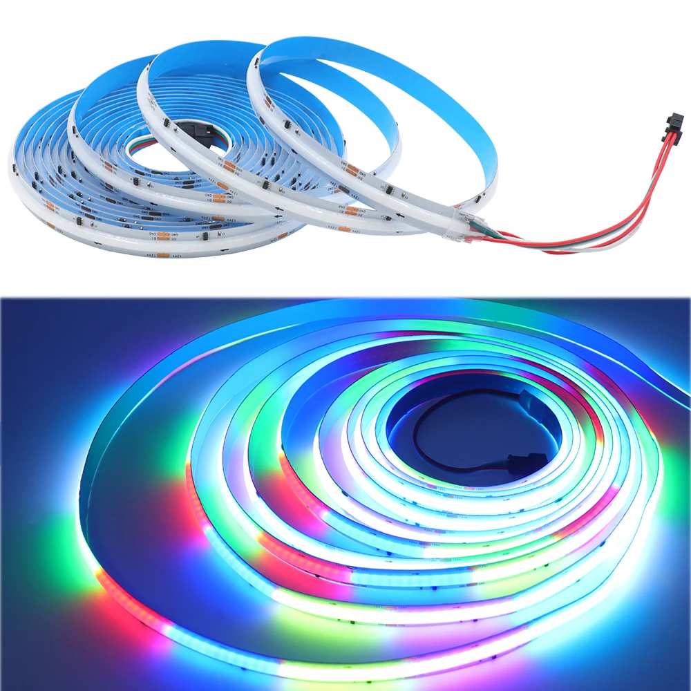 RGBIC COB LED Strip 12V 24V 720Leds/m Dream Color WS2811 LED Tape Tuya WiFi Bluetooth APP Remote Control LED Lights for Room