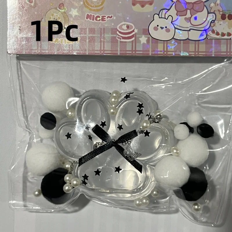 透明ソフトピンチスローリバウンドスクイーズバタフライノット猫の爪 - 装飾ビーズ付き大人用スクイーズおもちゃ - ホリデーパ