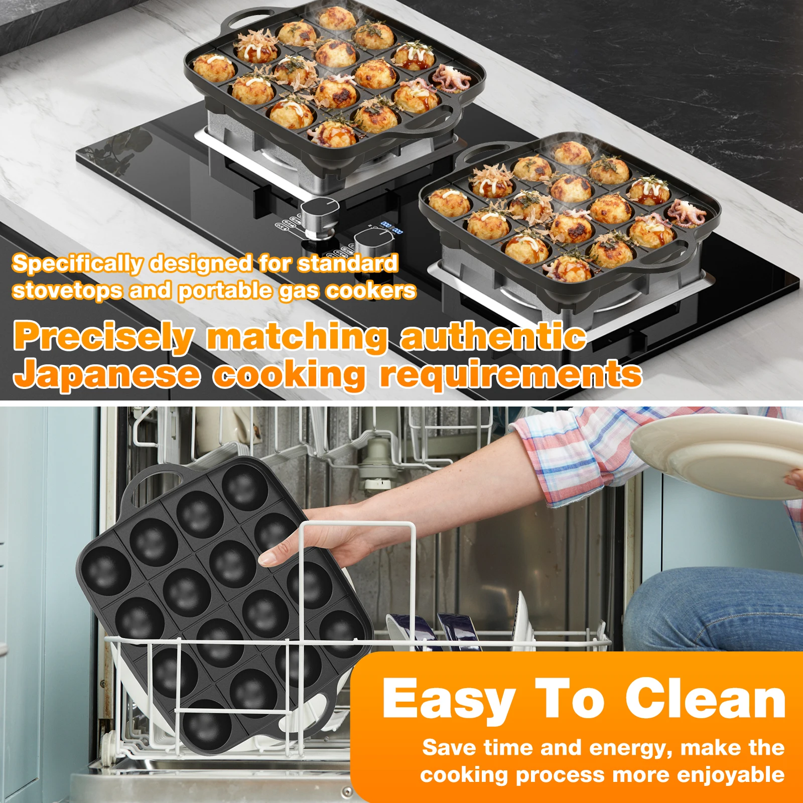 16-Hole Takoyaki Pan 6