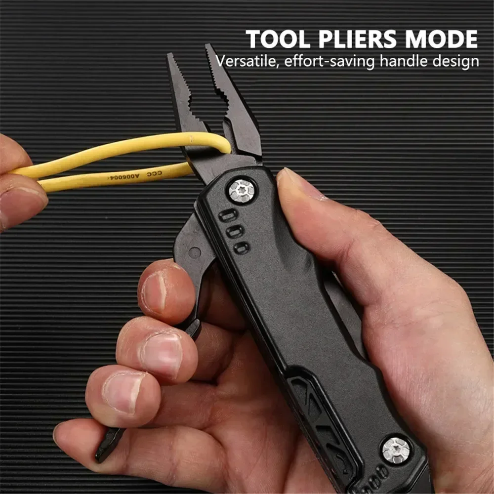 Imagem -03 - Multitool Alicate de tipo Portátil Martelo Nylon Bainha Sobrevivência ao ar Livre Caça Camping Caminhadas Ferramenta Garra Novo Aço Inoxidável