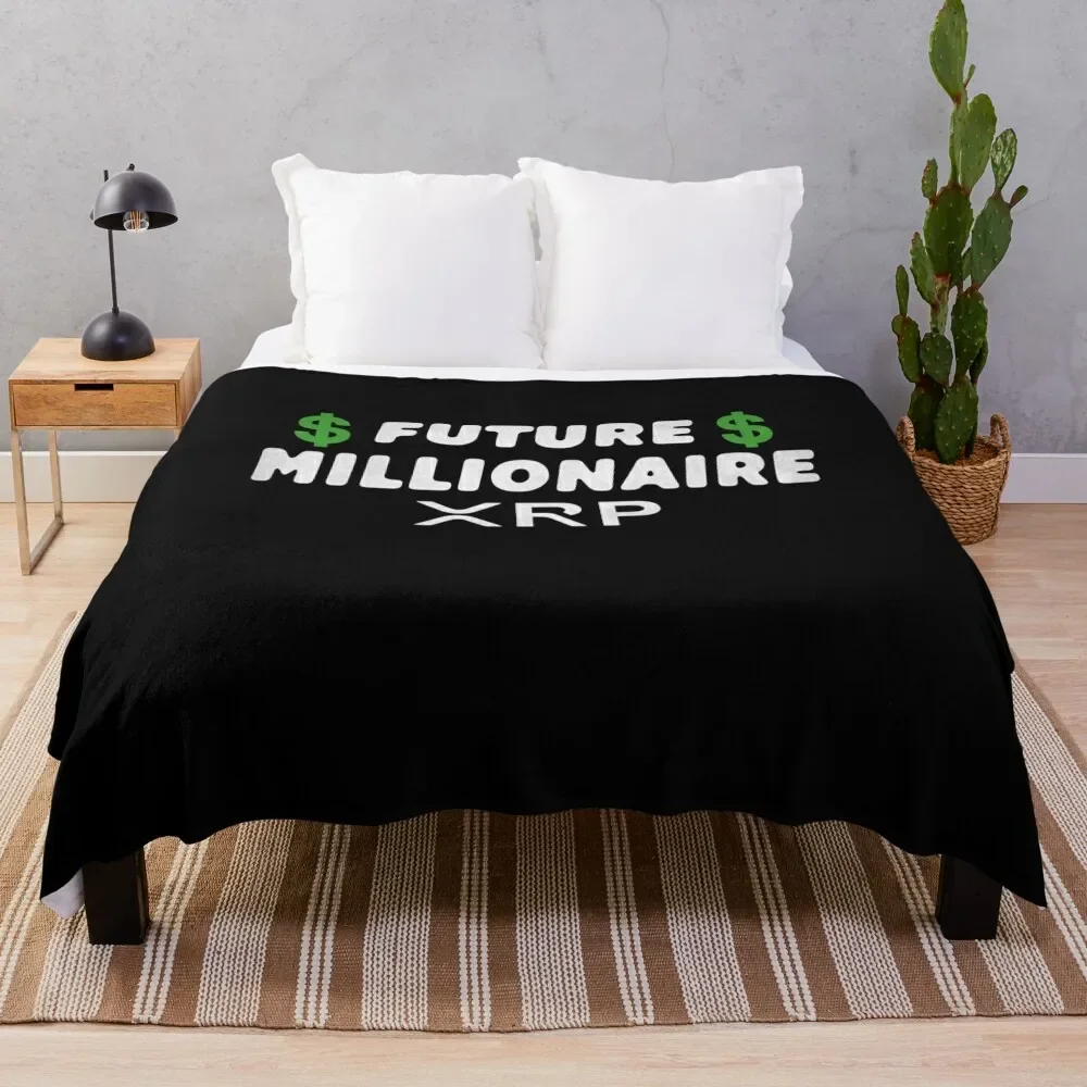 

Future Millionaire Crypto Ripple XRP Throw Blanket Bed Fashionable Luxury St Blankets