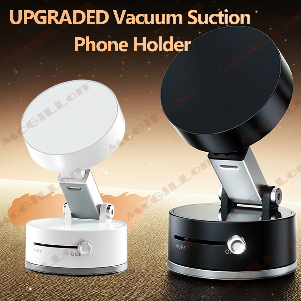 

Upgraded Vacuum Magnetic Phone Holder Magnetic Car Phone Mount, Hands-Free Suction Cup Cellphone Holder for Car/Gym/Mirror Stand