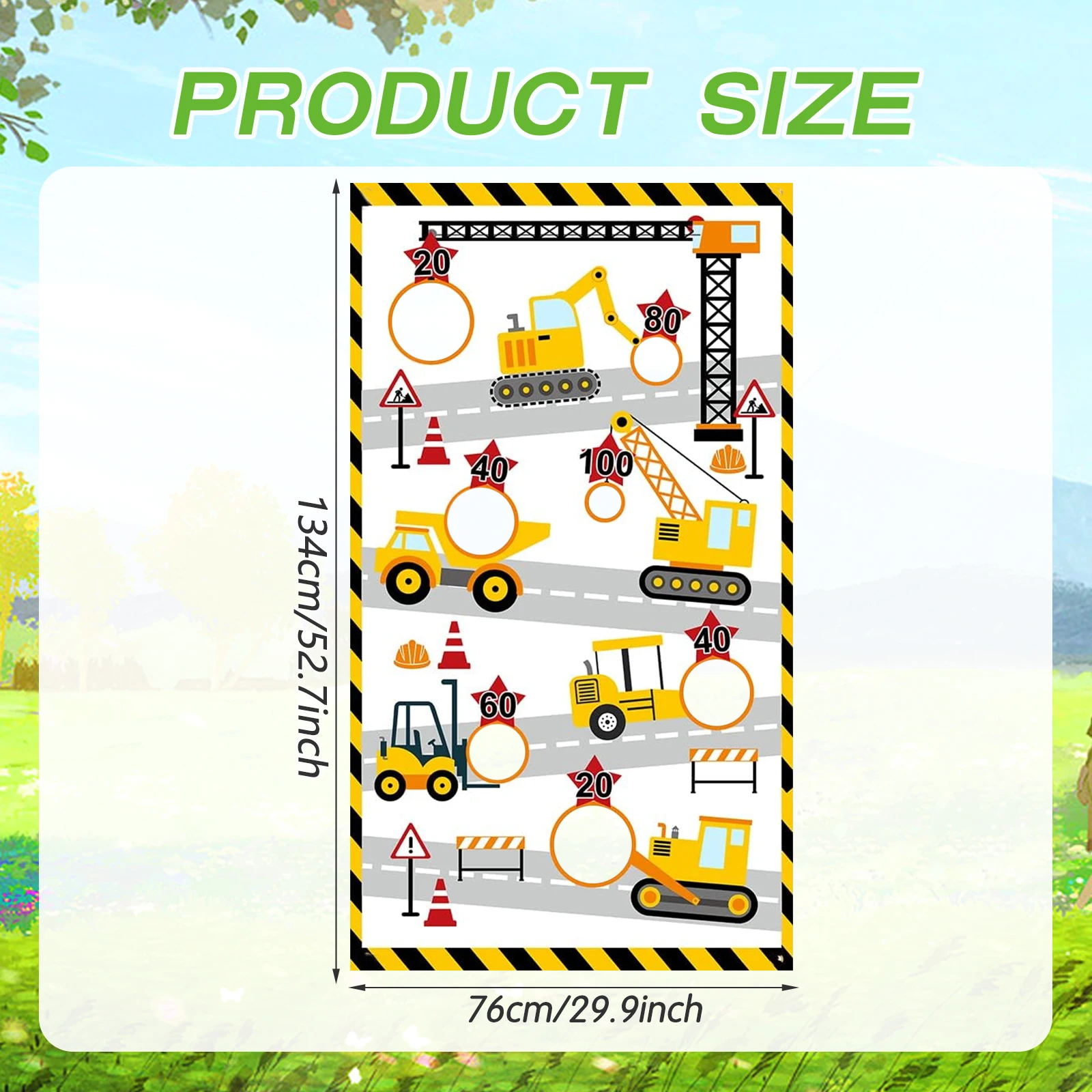 Construction Truck Toss Game B - Heavy Equipment Birthday Theme ulasan dan harga