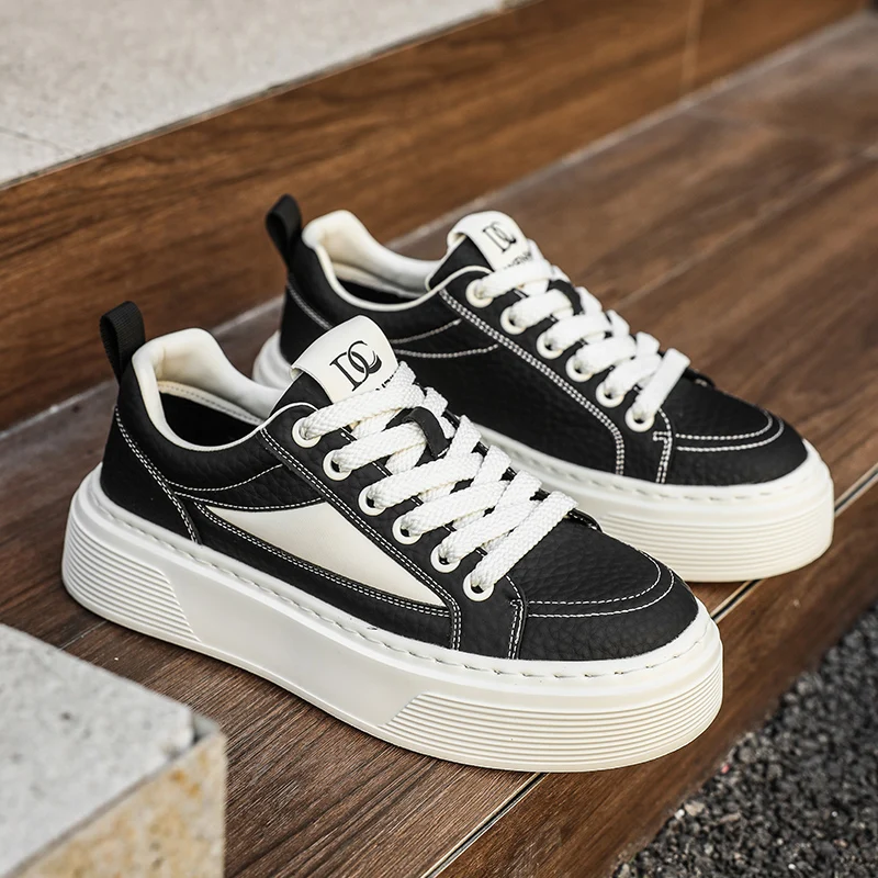 

Men's Casual Sport Shoes Spring Trendy High-End Versatile American Style Thick Bottom Heightening Shoes for Teens And Students