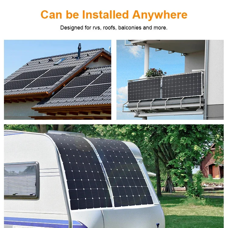 Fast delivery USA warehouse Wholesale Sunpower Solar Panel Flexible 200w Monocrystalline Flexible Solar Panel