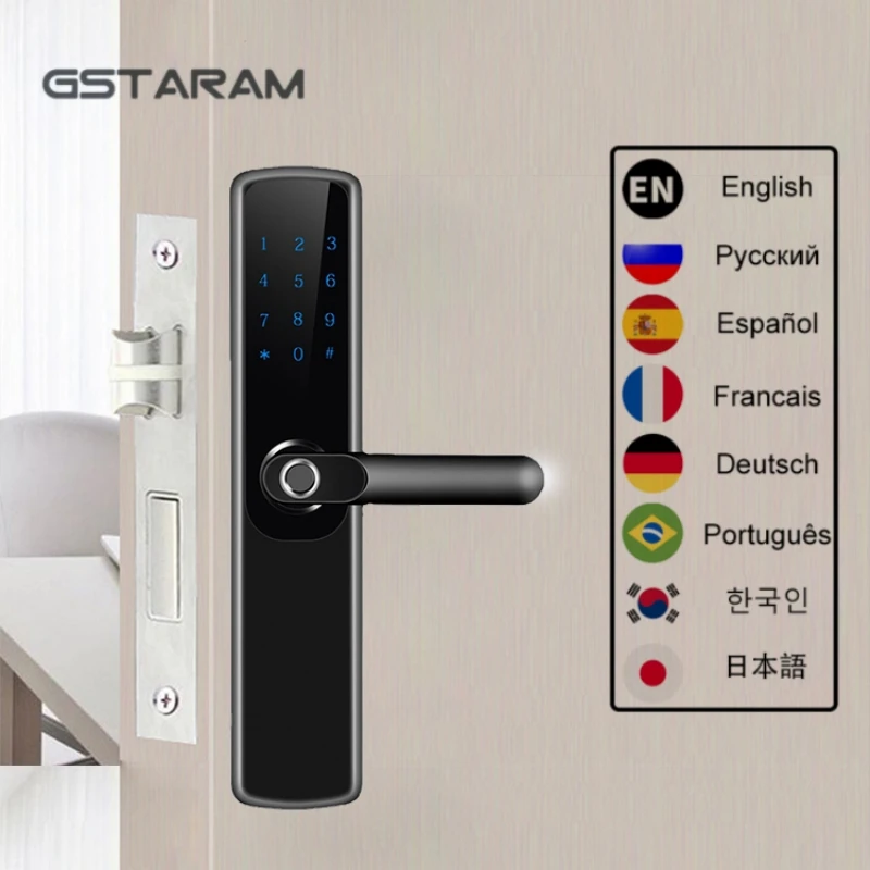 Fingerprint Lock Indoor Wooden Door Intelligent Door Lock One Grip to Open Apartment Lock Digital Electronic Lock