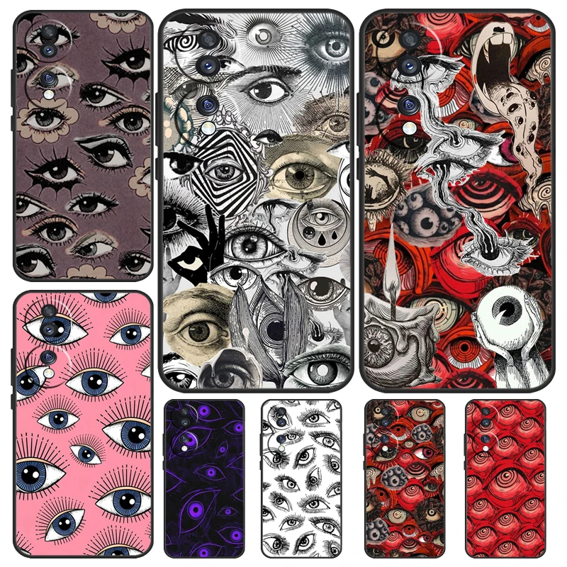 Scary Face Eyes For Honor 90 70 50 Lite Magic 5 Pro 8X 9X Phone Case For Honor X8a X9a X7a X6a X9 X7 X8 X9b