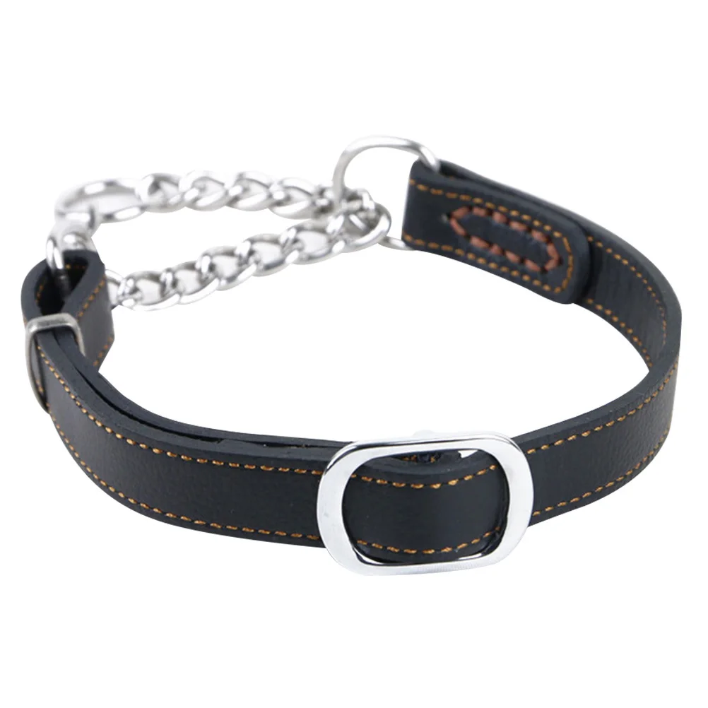 

Genuine Dog Collar 2Cm Wide Stainless Steel Chain Adjustable For Medium Dogs Durable Training Collar Pet