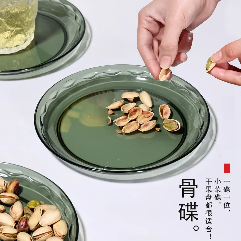 Japanese Household Creative Plastic Dining Table Dish Bone Small Plate, Spit Bones Flat Ware, Fruit Candy Plate