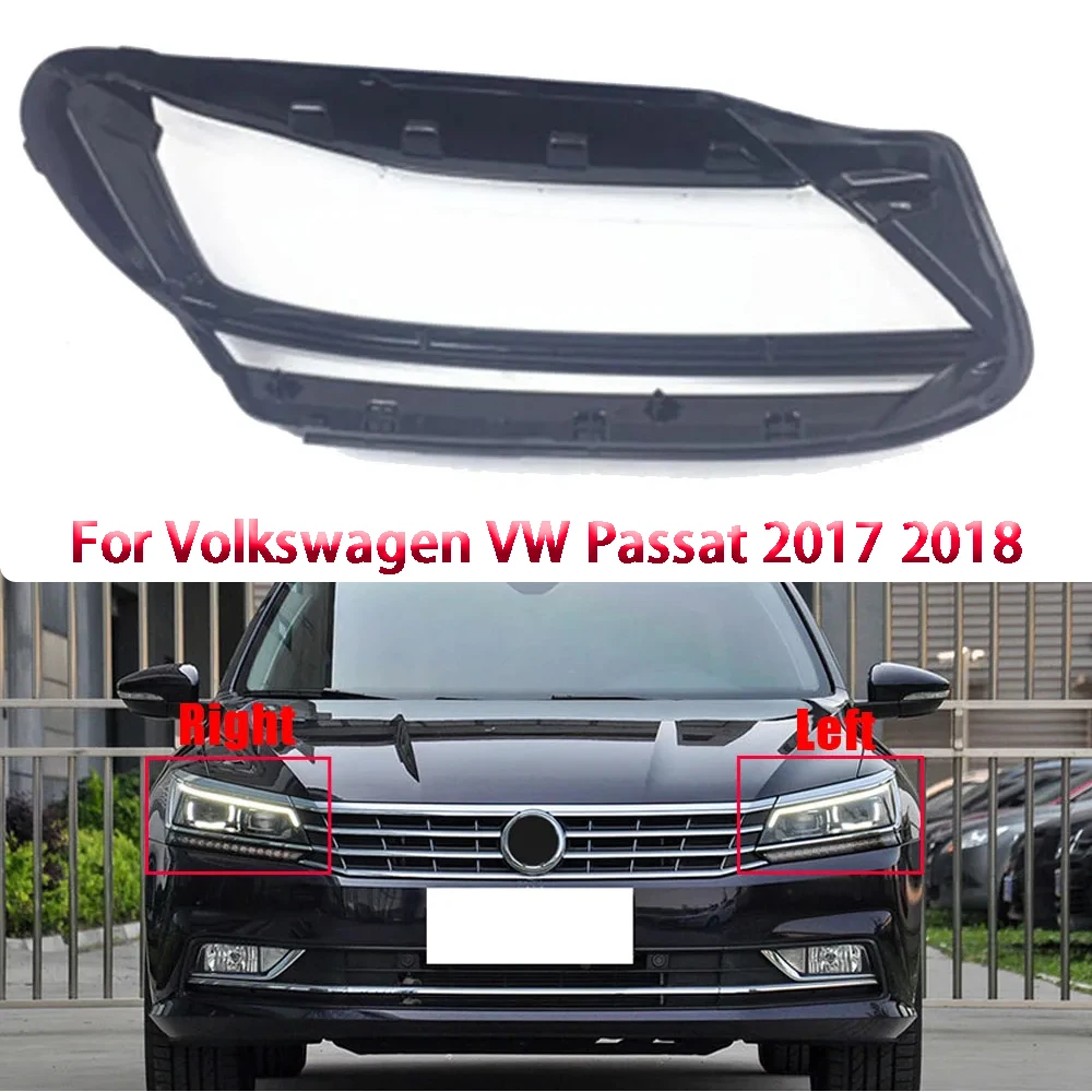 

For Volkswagen VW Passat 2017 2018 Transparent Headlight Cover Headlamp Lens Shell Replace Original Lampshade Plexiglass