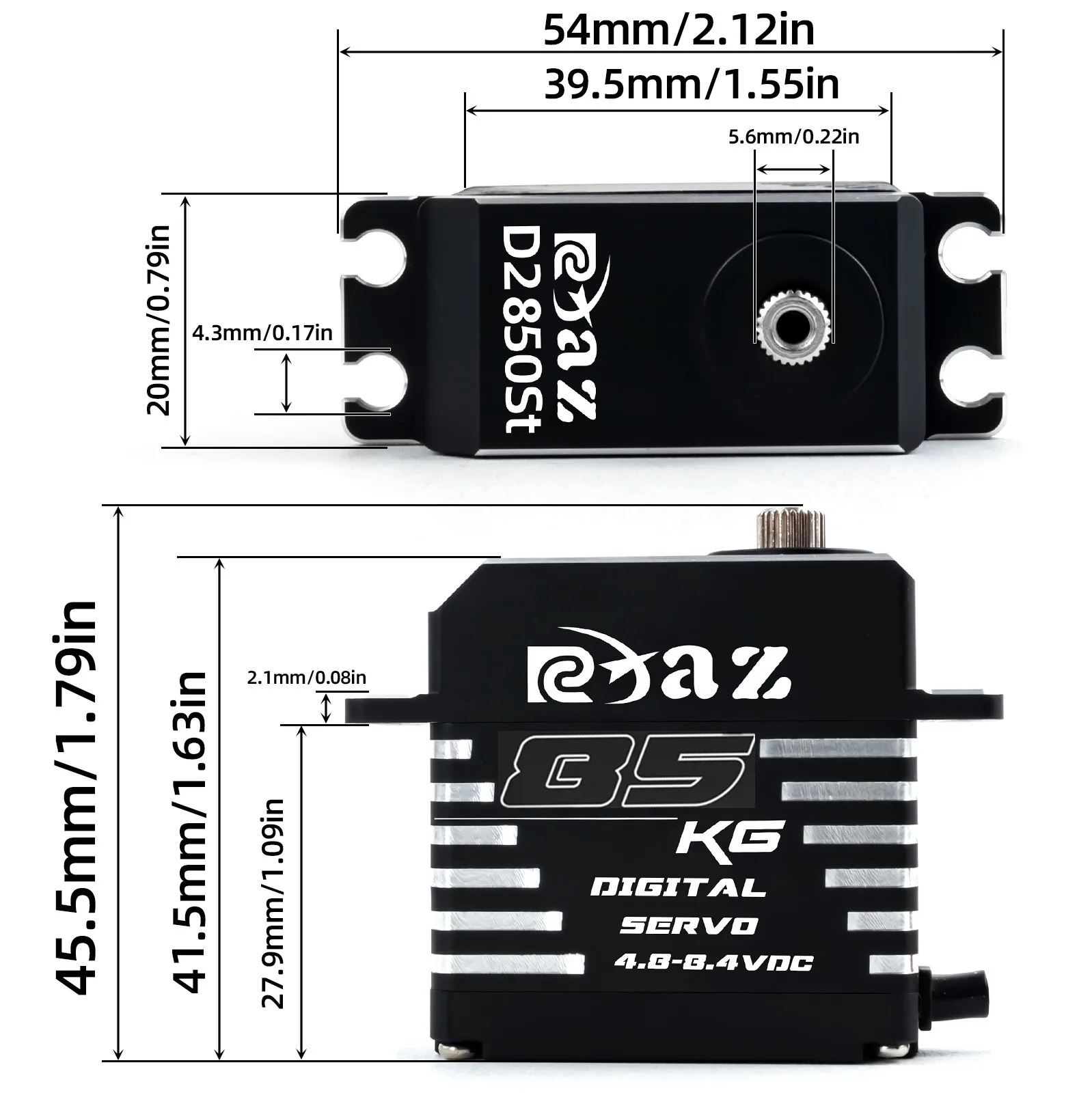 Servo digitale 65KG 75KG 85KG HV Motore impermeabile con ingranaggi metallici in acciaio a coppia elevata per parti di robot cingolati Xmaxx per auto RC ﻿