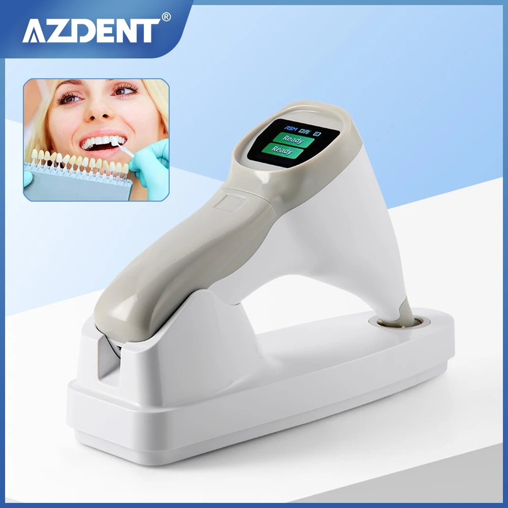 AZDENT dentystyczny fotoelektryczny komparator kolorów zębów cyfrowy korektor kolornik zębów o wysokiej dokładności bezprzewodowy sprzęt