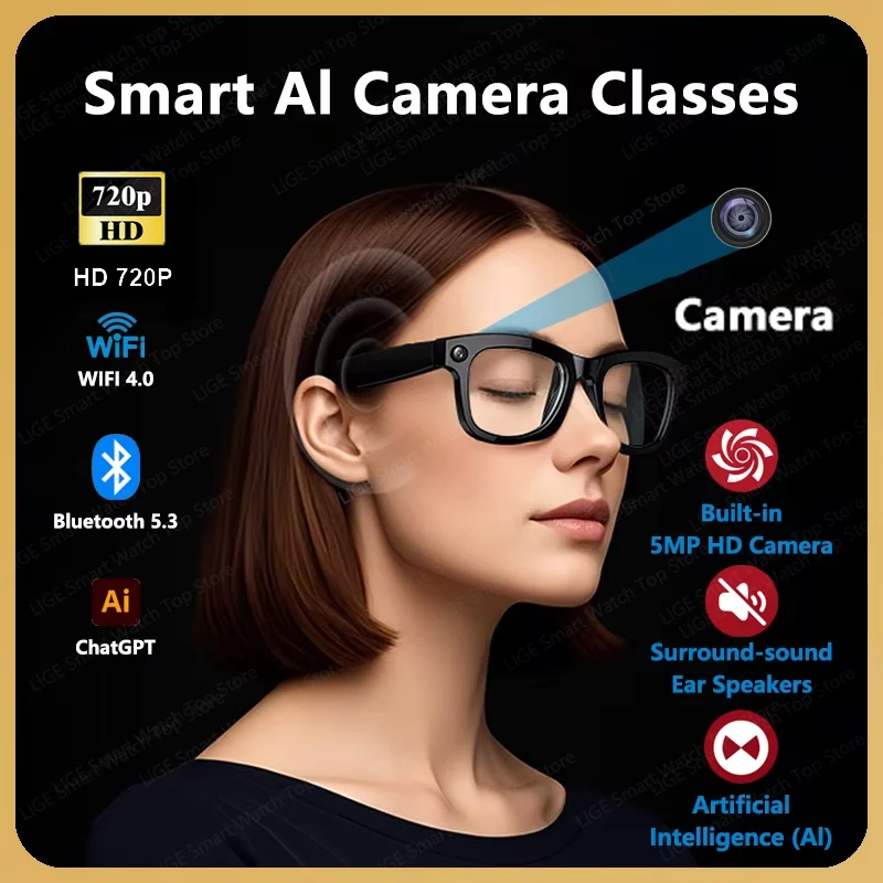 

Video Recording Camera Smart Music Sunglasses Earphones Wireless Headset HIFI Sound Headphone Driving Glasses Hands-free Call