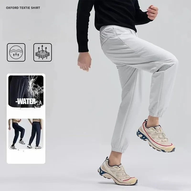 アウトドアメンズ防水オックスフォードハイキングパンツ、速乾軽量、4方向ストレッチ、釣り、トレッキング、日常通勤に