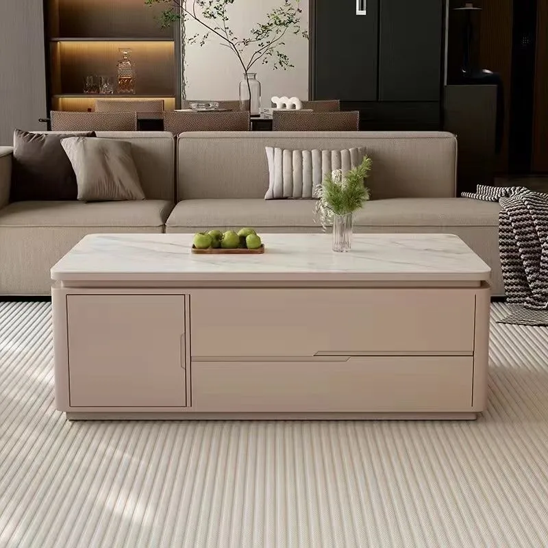 New rock slab modern kung fu tea table multi functional simple living room tea table