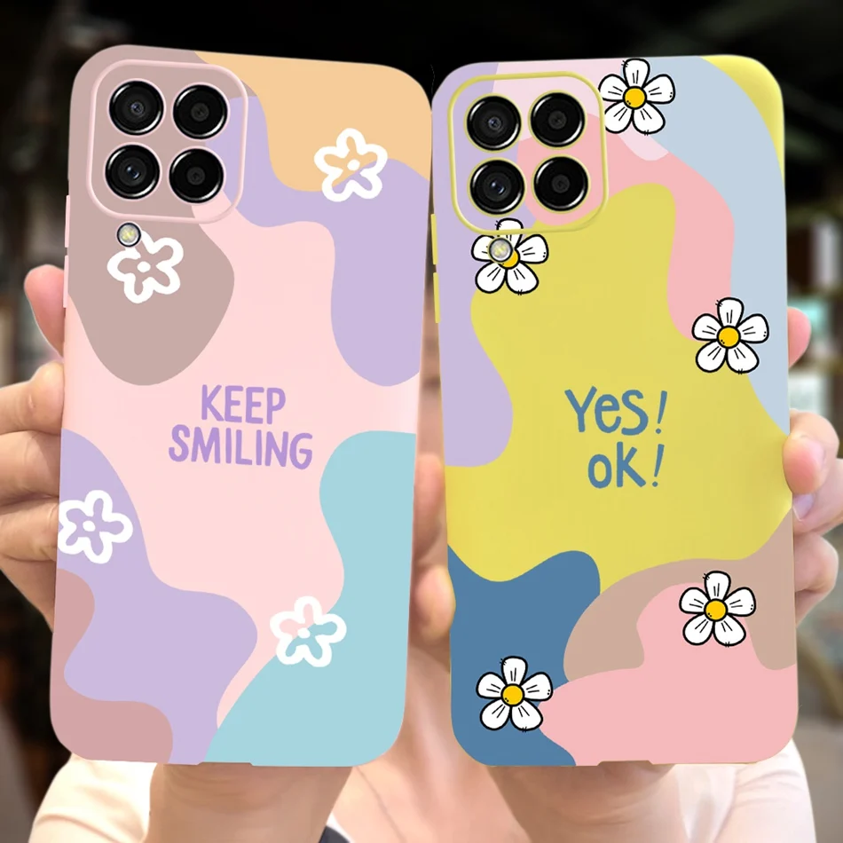 For Samsung Galaxy M53 Phone Case Fashion Cute Pattern Macaroon Silicone Soft Cases For Samsung M53 M33 M22 4G 5G Back Cover