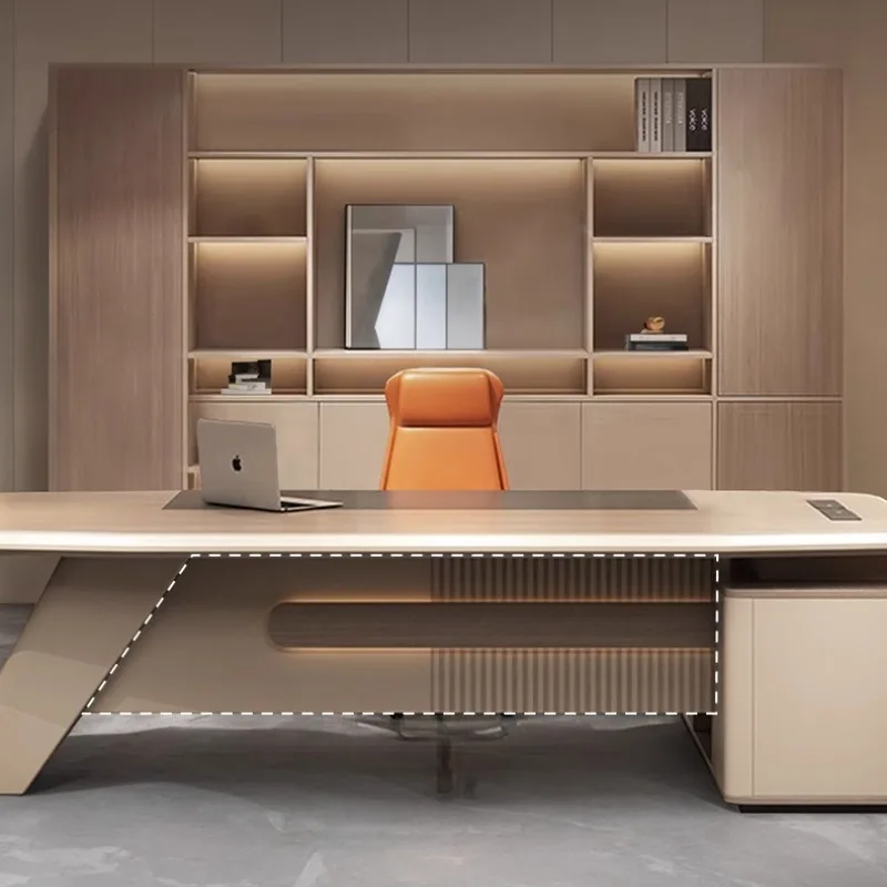 مكاتب مكتب الكمبيوتر البني تخزين الخشب مكاتب مكتب الألعاب دراسة الزاوية المحمولة Mesa Para Computador أثاث المكاتب