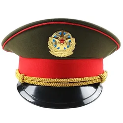 Gorra de capitán para adultos, gorro de policía grande, color rojo, verde, militar, moda británica, Primavera