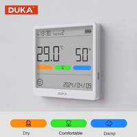 Duka THSE Temperature Humidity Meter Indoor Clock High-precision Digital Weather Stations Sensor for Home Type-C Rechargeable