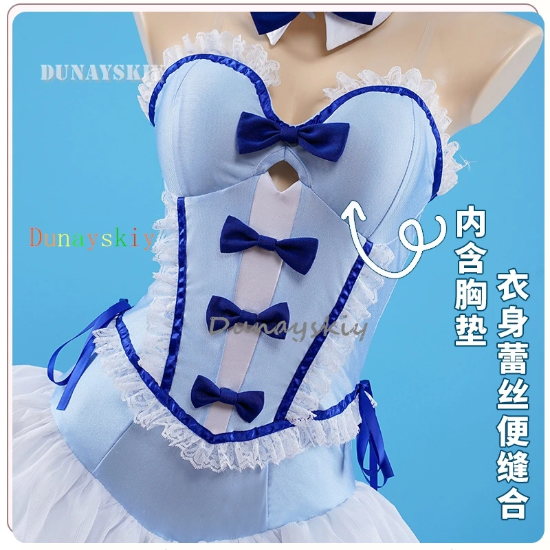 Disfraz de Anime Kitagawa Marin Lovely Bunny Girl para mujer, traje de Cosplay para Halloween, traje de fiesta de juegos de rol de Pascua, ropa