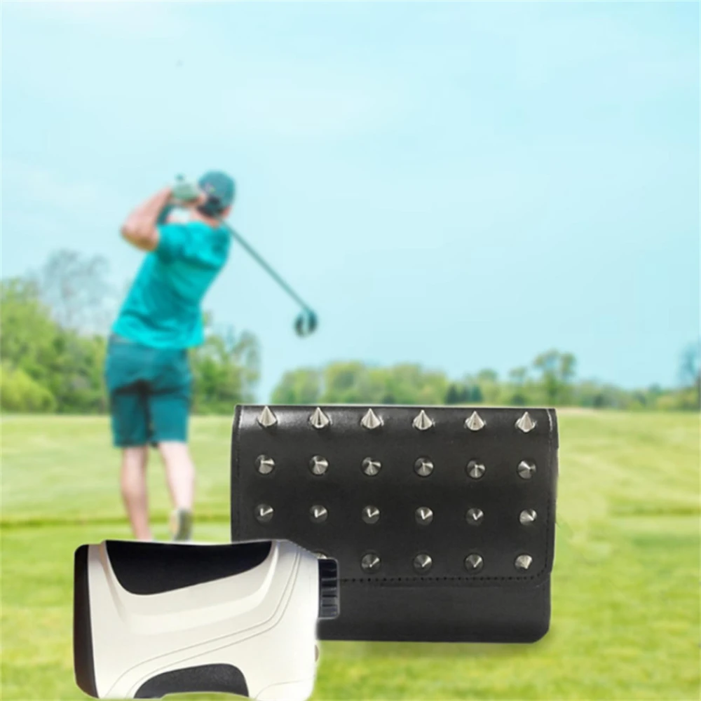 

Golf Rangefinder Storage Bag, Rivet Decoration, PU Leather Small Waist Pack, Range Finder Carry Bag, Laser Distance Meter