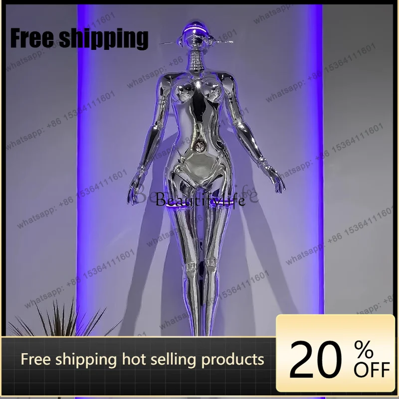 Factory Direct.Mechanical Ji sculpture Muse large technology figure ornament bar KTV trend decoration