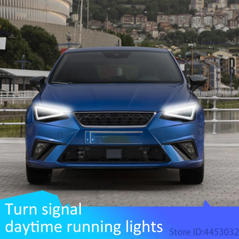 

Для Seat ibiza leon cupra ateca светодиодный DRL для автомобиля дневного света, гибкий водонепроницаемый указатель поворота, фары с тормозным потоком, 2 шт., 12 В