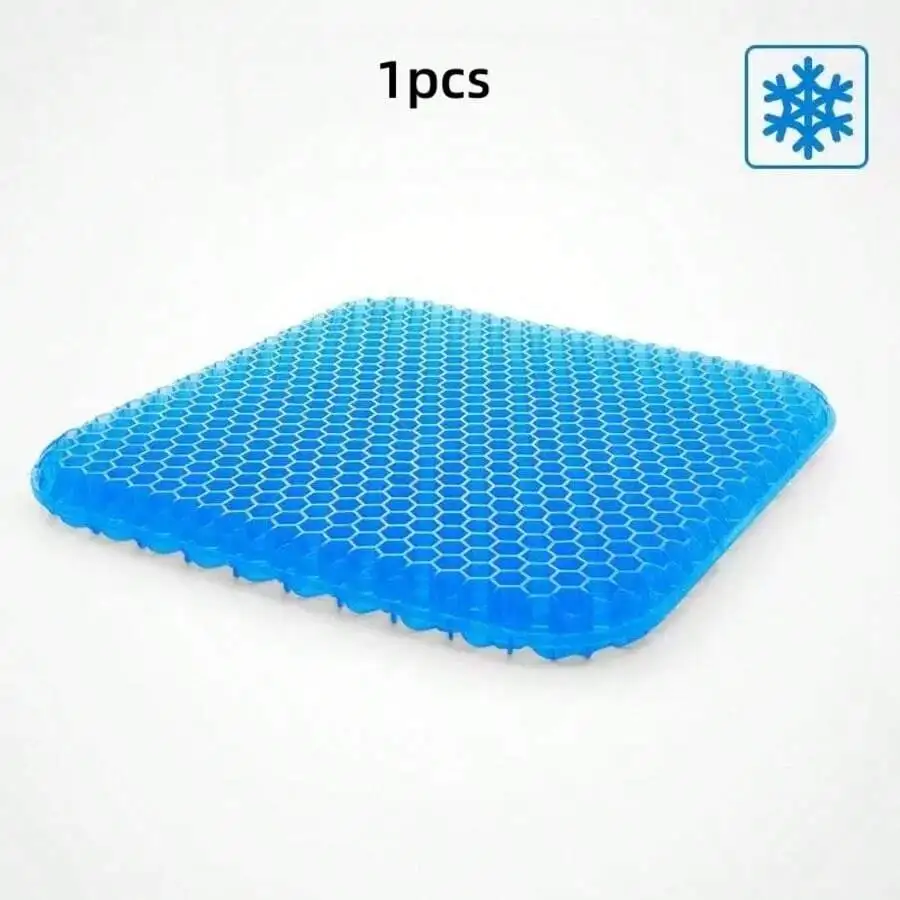 Extra Large Double Thick Gel Seat Cushion, Cooling Honeycomb Breathable Cushion With Non-Slip Cover For Sciatica & Tailbone Pres