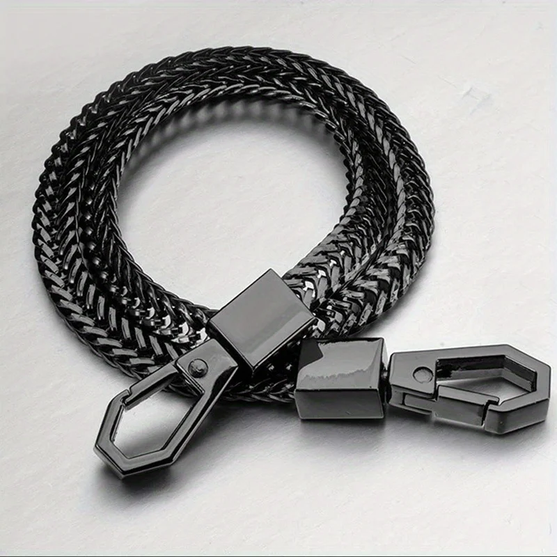 Durable Key Chains Long Metal Wallet Belt Rock Punk Trousers Hipster Pant Jean Keychain Clip Anti-lost Keyring for Men