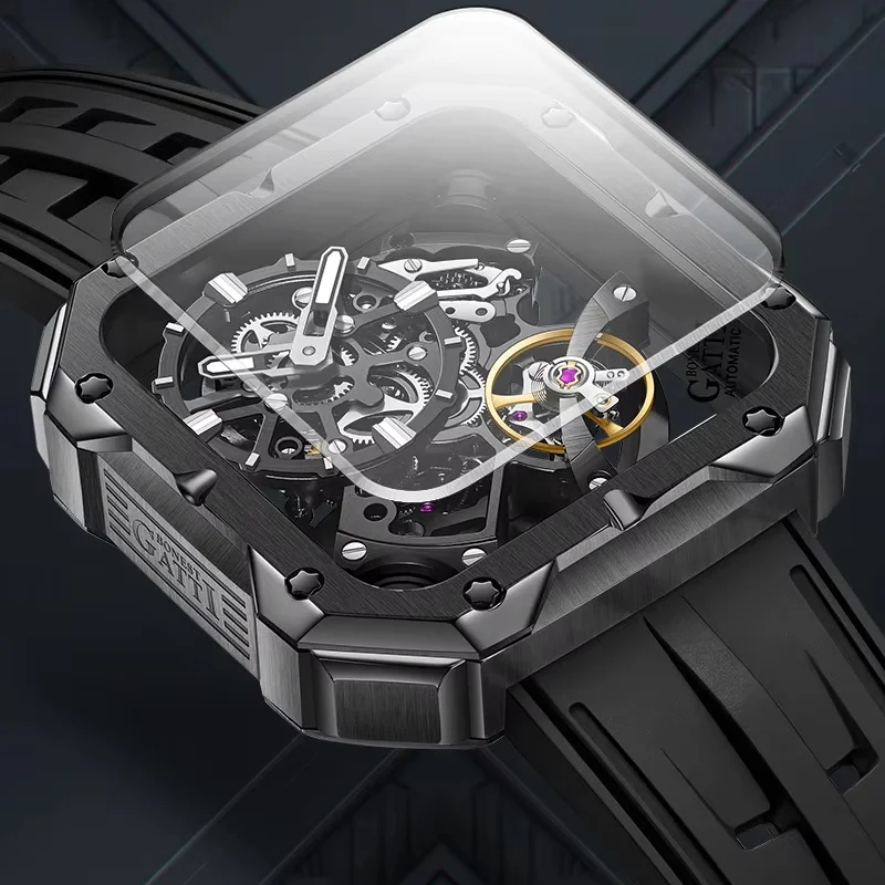 BONEST GATTI BG5804 New Men‘s Automatic Mechanical Watches Sapphire Stainless Steel Top Brand Sapphire Glass Watches For Men - Image 2
