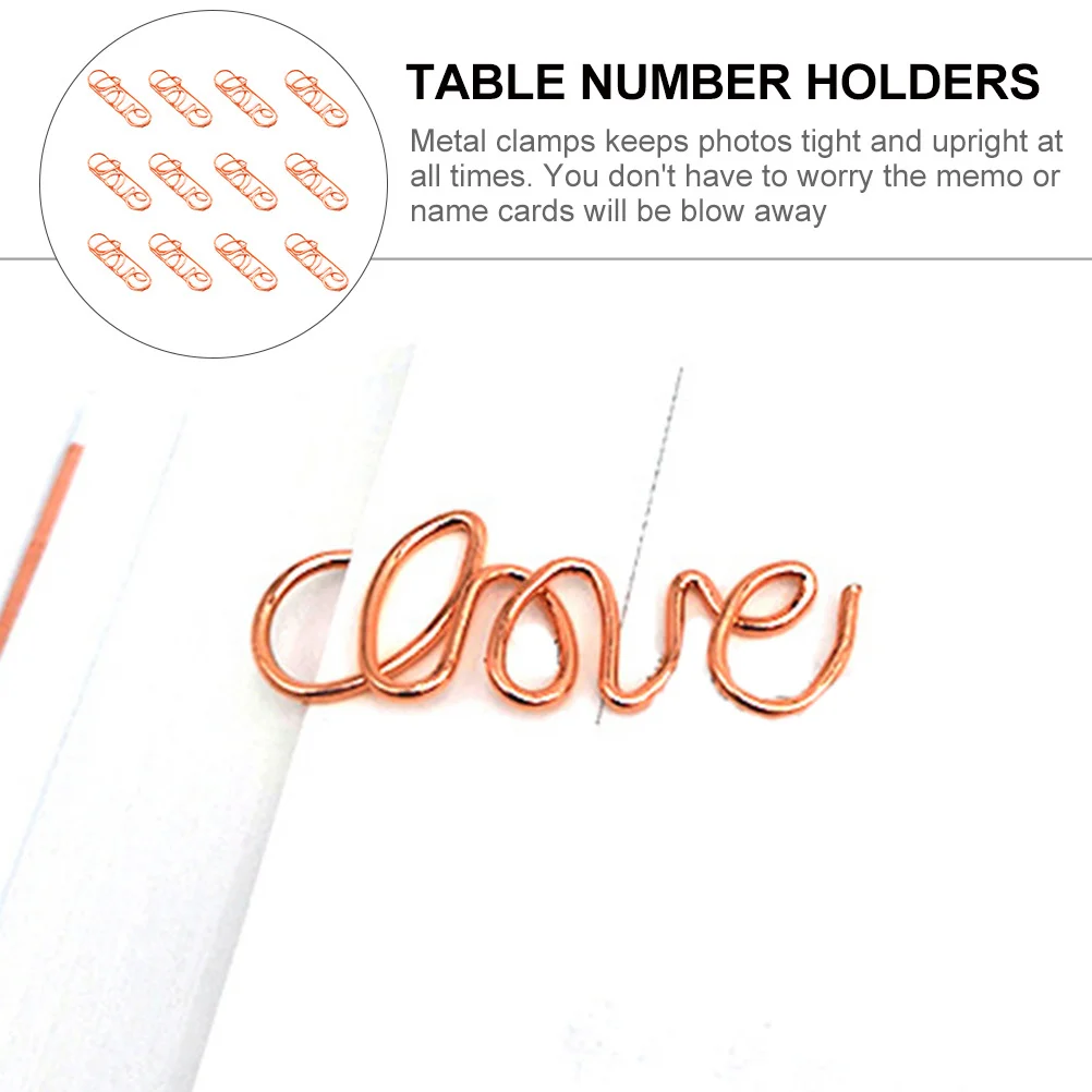 20Pcs Photo Clips Paper Clamp Rose Golden Book Mark Pins Strong Metal Note Clip for Office Home Dorm Room Decoration Use