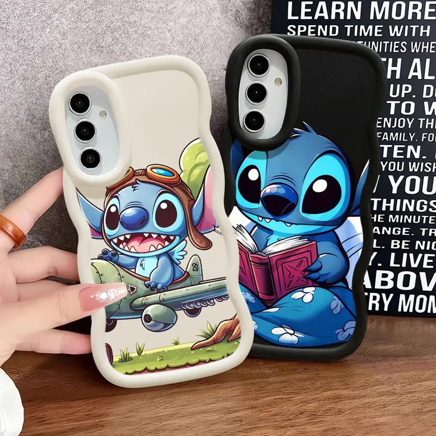 Funda de teléfono suave de dibujos animados de Disney Stitch para Samsung Galaxy A36 A21s A35 A34 A15 A16 A32 A11 A12 A23 A24 A14 A26 A25
