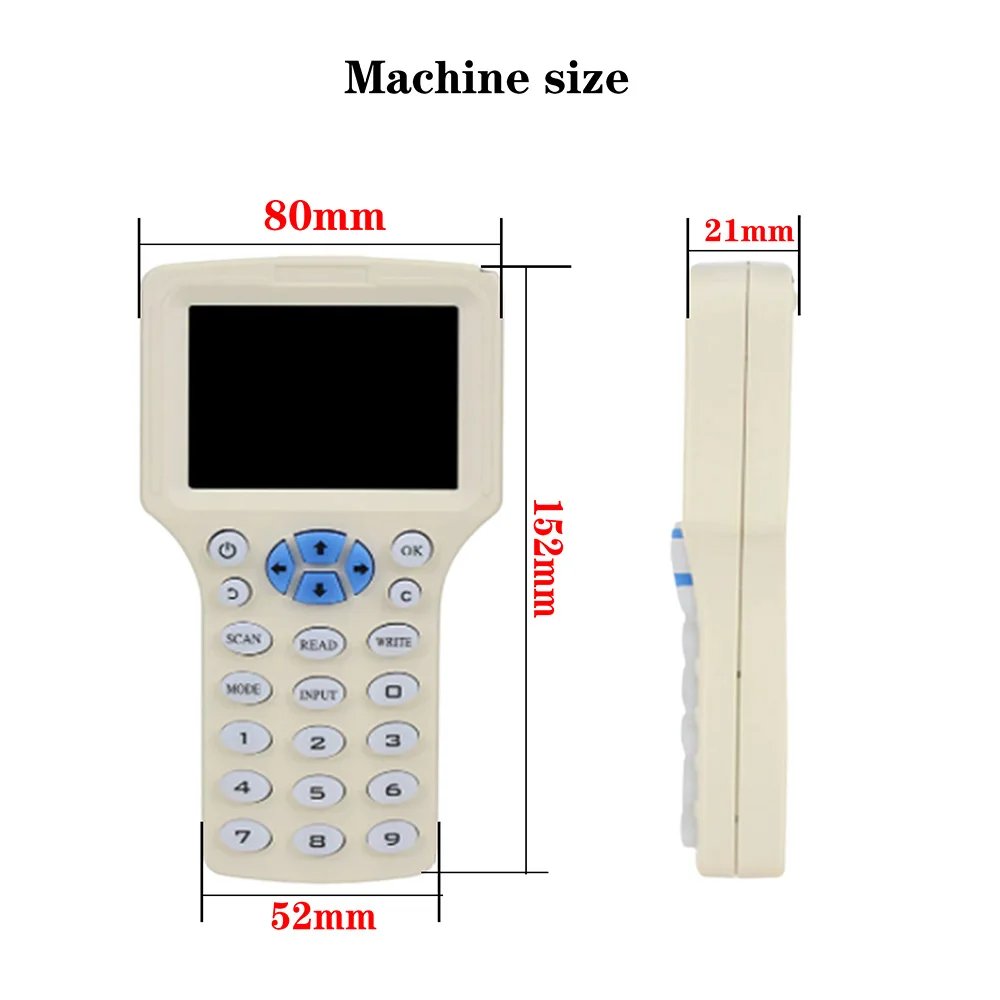 RFID Smart Chip Reader 13.56Mhz Key Copier 125Khz Token Writer IC ID Badge Duplicator NFC Tag Programmer