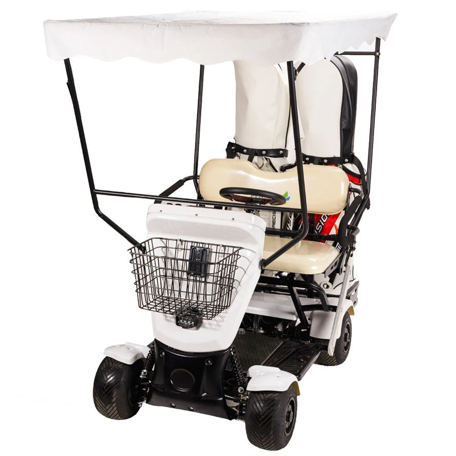 ESWING Hochwertiger elektrischer Golfwagen mit automatisch zusammenklappbarem 4-Rad-Antrieb, 2000 W, 2-Sitzer-Golfwagen