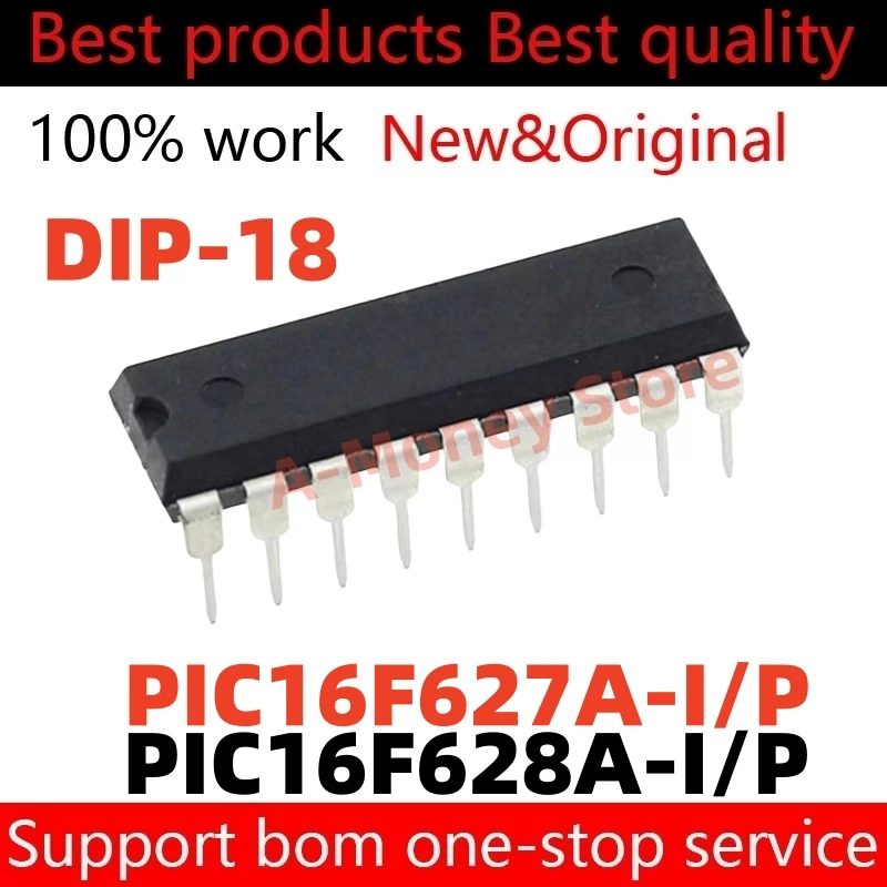 (1pcs)PIC16F627A-I/P PIC16F628A-I/P PIC16F627A PIC16F628A DIP-18 Chipset